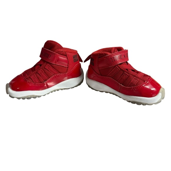 Nike Air Jordan 11 Retro ‘Win Like 96’ Toddler Size 4C Red Sneakers 378040-623 - Picture 5 of 6